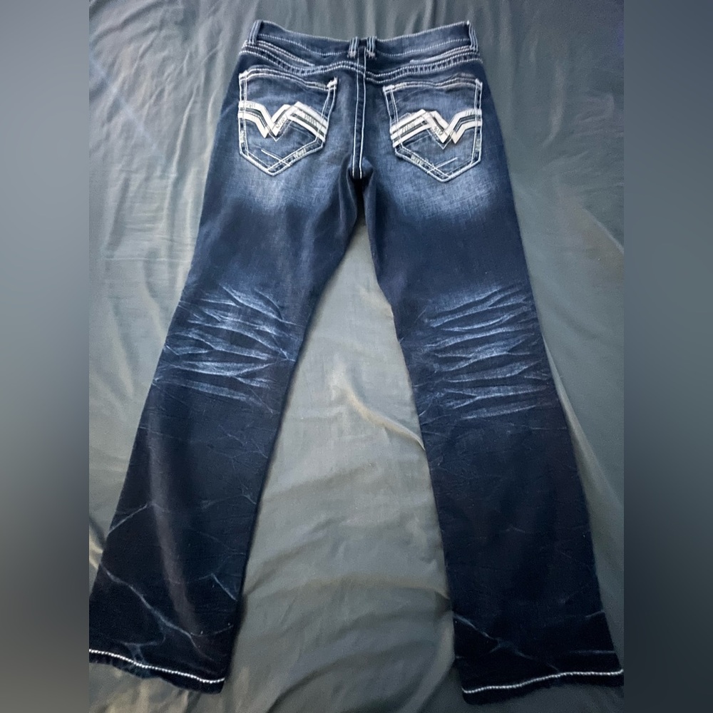Used Salvage Bootcut Stretch Jeans - Waist Measures Approx. 33"
